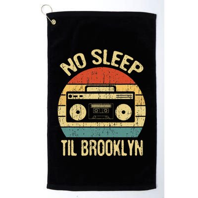 No Sleep Til Brooklyn Retro Old School Stereo Ghetto Blaster Golf Towel