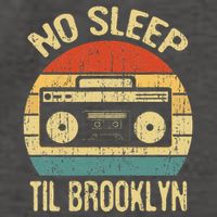No Sleep Til Brooklyn Retro Old School Stereo Ghetto Blaster Vector Backpack