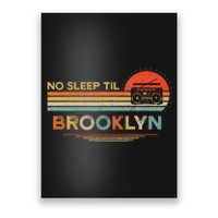 No Sleep Til Brooklyn Old School Portable Stereo Retro Poster