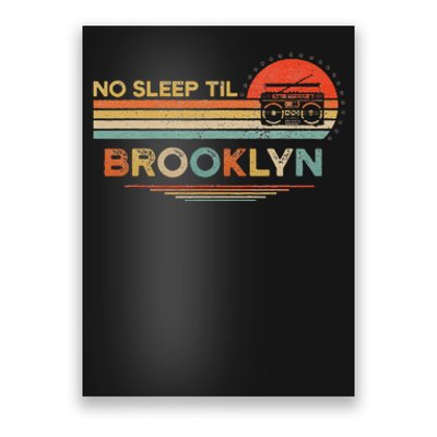 No Sleep Til Brooklyn Old School Portable Stereo Retro Poster