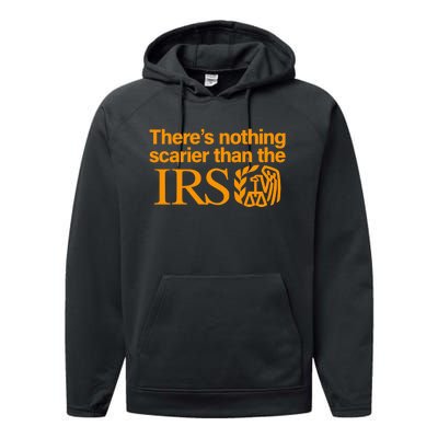 Nothing Scarier Than The Irs Funny Halloween Costume Women Performance Fleece Hoodie