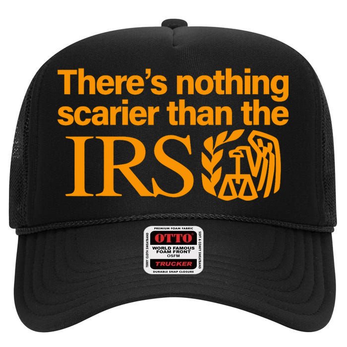 Nothing Scarier Than The Irs Funny Halloween Costume Women High Crown Mesh Back Trucker Hat