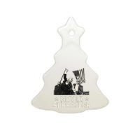 Never Surrender Trump 2024 Ceramic Tree Ornament