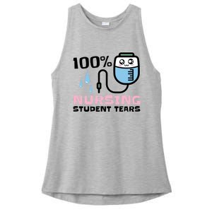 Nursing Student Tears Great Gift Ladies PosiCharge Tri-Blend Wicking Tank