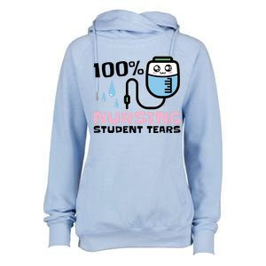 Nursing Student Tears Great Gift Womens Funnel Neck Pullover Hood