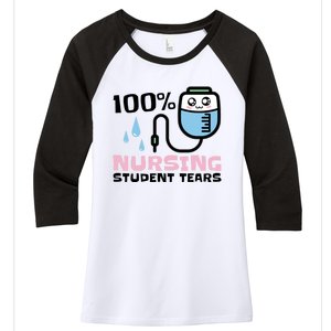 Nursing Student Tears Great Gift Women's Tri-Blend 3/4-Sleeve Raglan Shirt