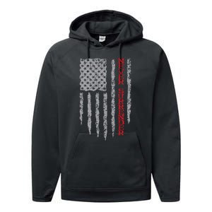 Never Surrender Usa Flag Never Surrender Performance Fleece Hoodie