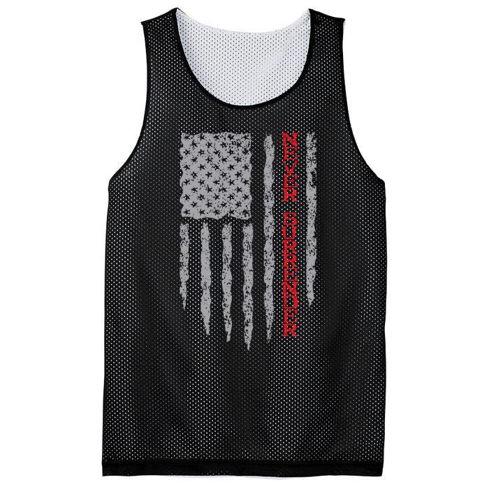 Never Surrender Usa Flag Never Surrender Mesh Reversible Basketball Jersey Tank