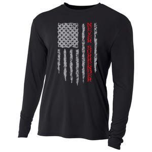 Never Surrender Usa Flag Never Surrender Cooling Performance Long Sleeve Crew