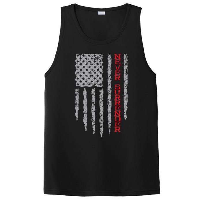 Never Surrender Usa Flag Never Surrender PosiCharge Competitor Tank