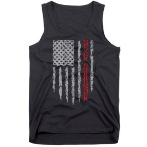 Never Surrender Usa Flag Never Surrender Tank Top