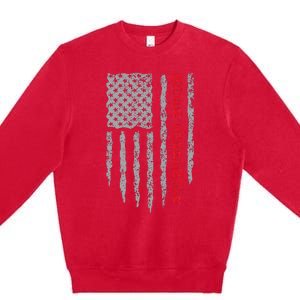 Never Surrender Usa Flag Never Surrender Premium Crewneck Sweatshirt