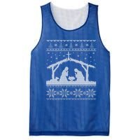 Nativity Scene Ugly Christmas Design Gift Mesh Reversible Basketball Jersey Tank