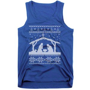 Nativity Scene Ugly Christmas Design Gift Tank Top