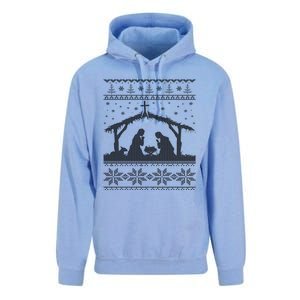 Nativity Scene Ugly Christmas Design Gift Unisex Surf Hoodie