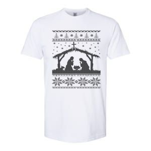 Nativity Scene Ugly Christmas Design Gift Softstyle CVC T-Shirt