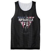 Nashville Souvenir Vintage American Flag Guitar Player Mesh Reversible Basketball Jersey Tank