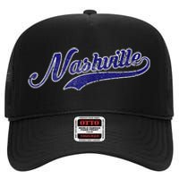 Nashville Soccer Vintage Fan High Crown Mesh Back Trucker Hat