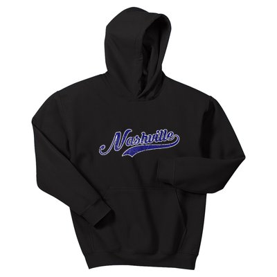 Nashville Soccer Vintage Fan Kids Hoodie