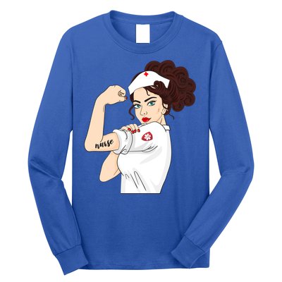 Nurse Strong Warrior Proud Nurses And Students Gift Long Sleeve Shirt