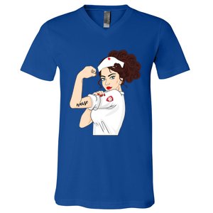 Nurse Strong Warrior Proud Nurses And Students Gift V-Neck T-Shirt