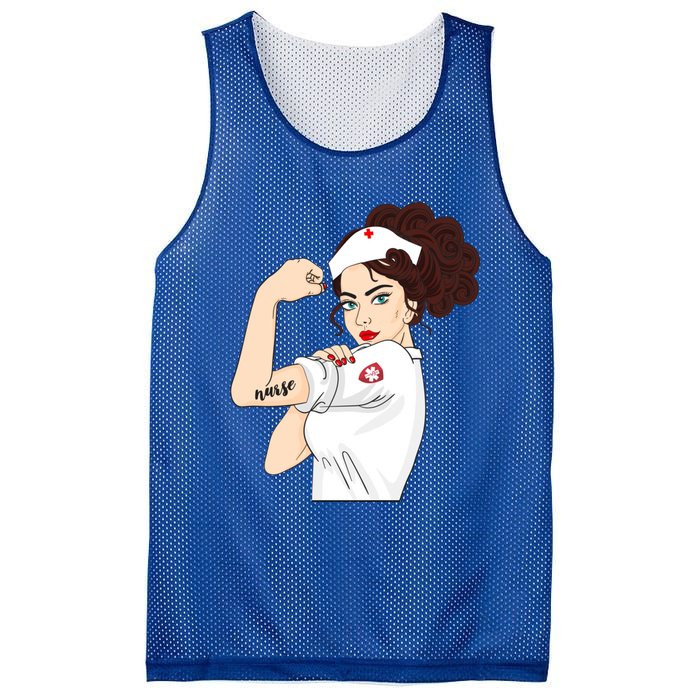 Nurse Strong Warrior Proud Nurses And Students Gift Mesh Reversible Basketball Jersey Tank