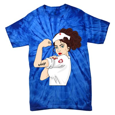 Nurse Strong Warrior Proud Nurses And Students Gift Tie-Dye T-Shirt