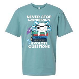 Never Stop Wondering Axolotl Questions Shirt Cute Axolotl Sueded Cloud Jersey T-Shirt