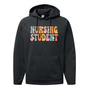 Nursing Student Week Groovy Appreciation Day For Women Work Performance Fleece Hoodie