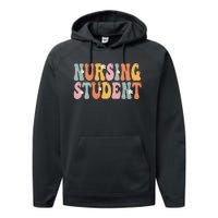 Nursing Student Week Groovy Appreciation Day For Women Work Performance Fleece Hoodie