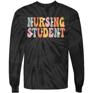 Nursing Student Week Groovy Appreciation Day For Women Work Tie-Dye Long Sleeve Shirt