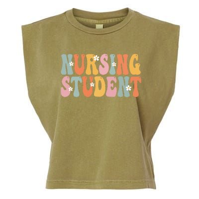 Nursing Student Week Groovy Appreciation Day For Women Work Garment-Dyed Women's Muscle Tee