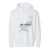 New Strength Wings Like Eagles Isaiah 4031 Blk Letter Garment-Dyed Fleece Hoodie