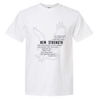 New Strength Wings Like Eagles Isaiah 4031 Blk Letter Garment-Dyed Heavyweight T-Shirt