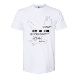 New Strength Wings Like Eagles Isaiah 4031 Blk Letter Softstyle CVC T-Shirt