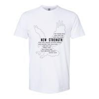 New Strength Wings Like Eagles Isaiah 4031 Blk Letter Softstyle CVC T-Shirt