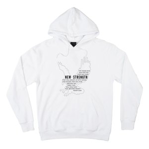 New Strength Wings Like Eagles Isaiah 4031 Blk Letter Hoodie