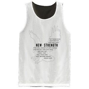 New Strength Wings Like Eagles Isaiah 4031 Blk Letter Mesh Reversible Basketball Jersey Tank