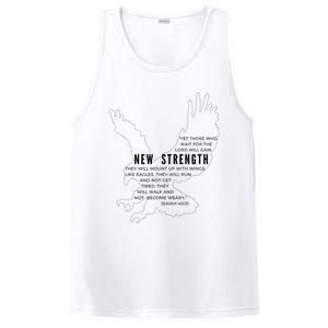 New Strength Wings Like Eagles Isaiah 4031 Blk Letter PosiCharge Competitor Tank