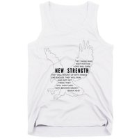 New Strength Wings Like Eagles Isaiah 4031 Blk Letter Tank Top