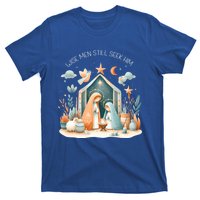 Nativity Scene Wise Still Seek Him Bohemian Christmas T-Shirt