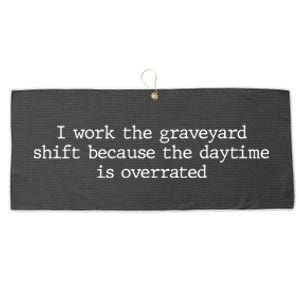 Night Shift Working Quote Nurses Night Crew Nursing Team Great Gift Large Microfiber Waffle Golf Towel