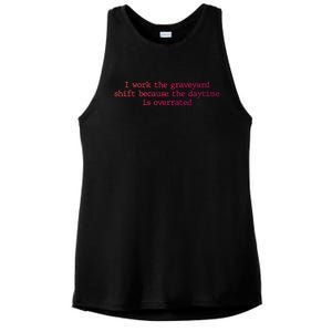 Night Shift Working Quote Nurses Night Crew Nursing Team Great Gift Ladies PosiCharge Tri-Blend Wicking Tank