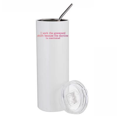 Night Shift Working Quote Nurses Night Crew Nursing Team Great Gift Stainless Steel Tumbler