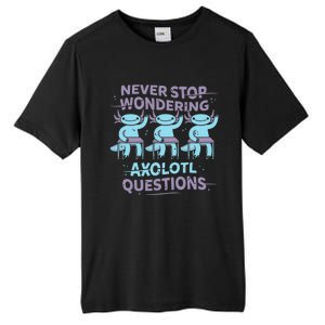 Never Stop Wondering AXOLOTL QUESTIONS Tall Fusion ChromaSoft Performance T-Shirt