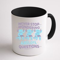 Never Stop Wondering AXOLOTL QUESTIONS Mug