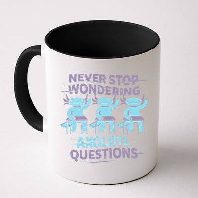 Never Stop Wondering AXOLOTL QUESTIONS Mug