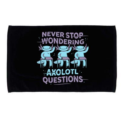 Never Stop Wondering AXOLOTL QUESTIONS Microfiber Hand Towel