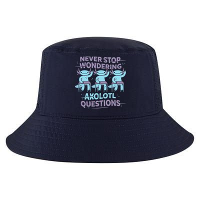 Never Stop Wondering AXOLOTL QUESTIONS Cool Comfort Performance Bucket Hat