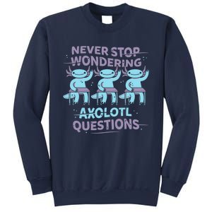 Never Stop Wondering AXOLOTL QUESTIONS Sweatshirt